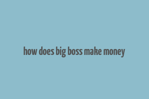 how does big boss make money