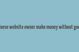 how does chinese website owner make money without google adsense