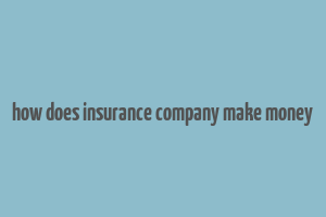 how does insurance company make money