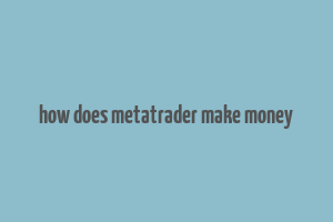 how does metatrader make money