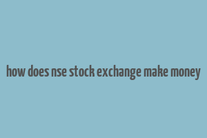 how does nse stock exchange make money