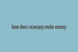 how does razorpay make money