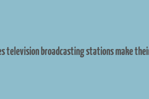 how does television broadcasting stations make their money