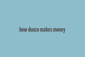 how dunzo makes money