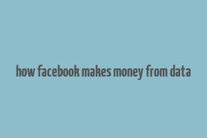 how facebook makes money from data