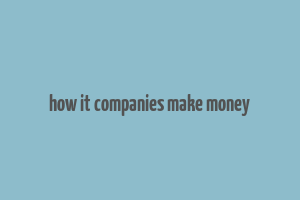 how it companies make money