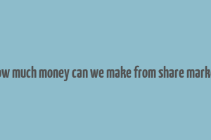 how much money can we make from share market