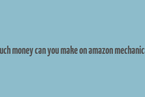 how much money can you make on amazon mechanical turk