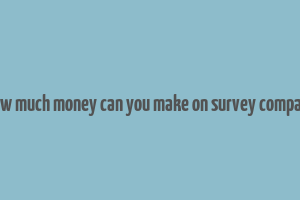 how much money can you make on survey compare