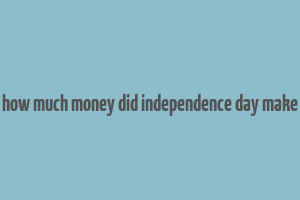 how much money did independence day make