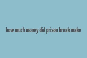 how much money did prison break make