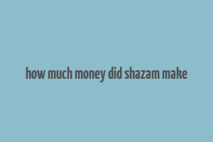 how much money did shazam make