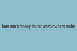 how much money do car wash owners make