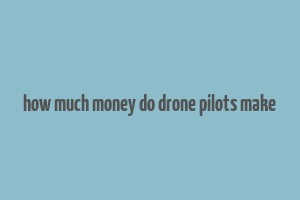 how much money do drone pilots make