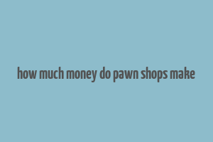 how much money do pawn shops make