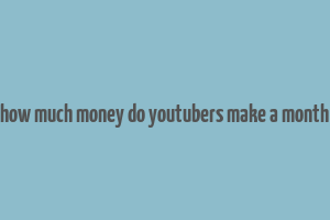 how much money do youtubers make a month