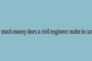 how much money does a civil engineer make in canada