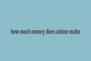 how much money does anime make