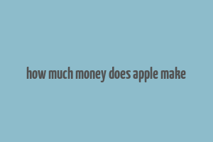 how much money does apple make