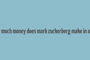 how much money does mark zuckerberg make in a day