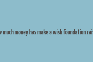 how much money has make a wish foundation raised