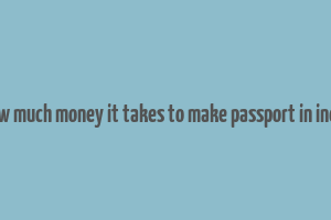 how much money it takes to make passport in india