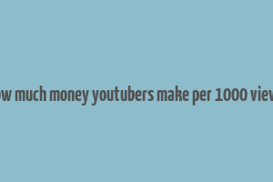 how much money youtubers make per 1000 views