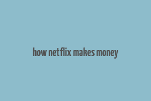 how netflix makes money