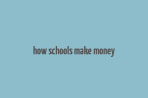 how schools make money