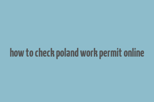 how to check poland work permit online