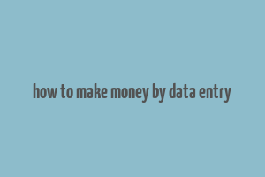 how to make money by data entry