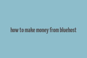 how to make money from bluehost