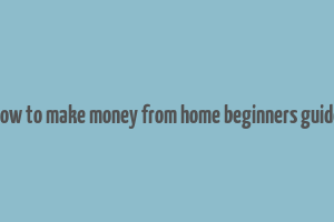 how to make money from home beginners guide