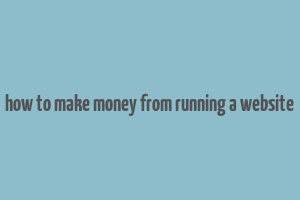 how to make money from running a website