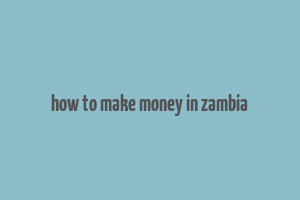 how to make money in zambia