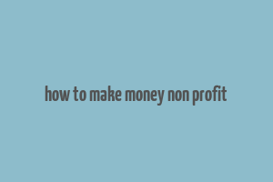 how to make money non profit