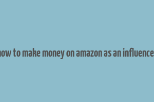 how to make money on amazon as an influencer