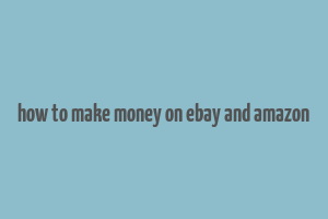 how to make money on ebay and amazon