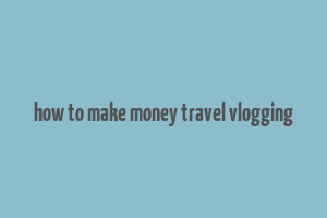 how to make money travel vlogging