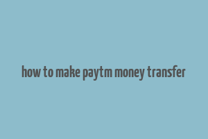 how to make paytm money transfer