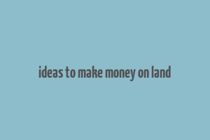 ideas to make money on land