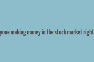 is anyone making money in the stock market right now