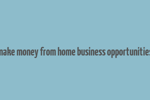 make money from home business opportunities