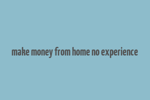 make money from home no experience