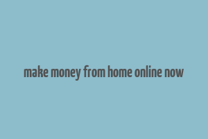 make money from home online now