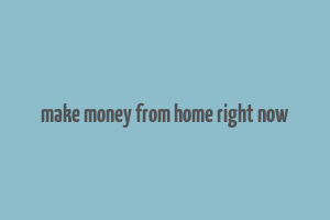 make money from home right now