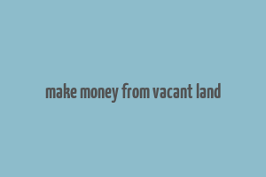 make money from vacant land