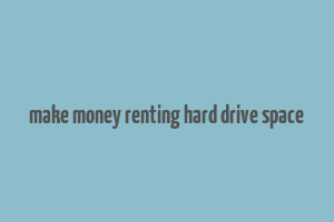 make money renting hard drive space