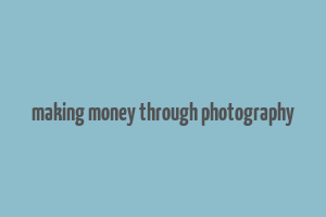 making money through photography