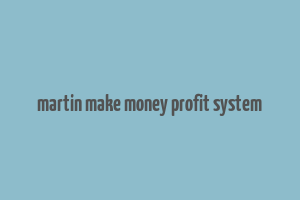 martin make money profit system